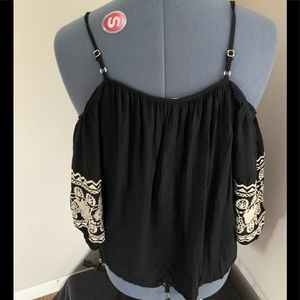 Boho Chic Cold Shoulder Top -Small